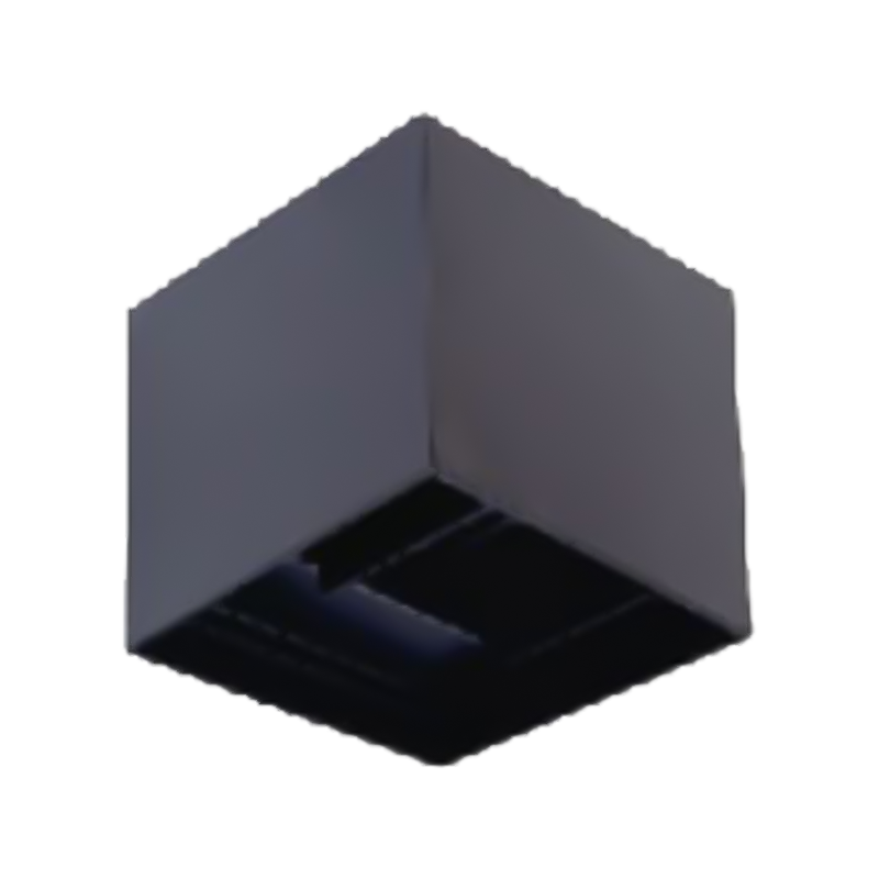 مصباح حائط LED مكعب أسود بقوة 6 وات - 40 وات